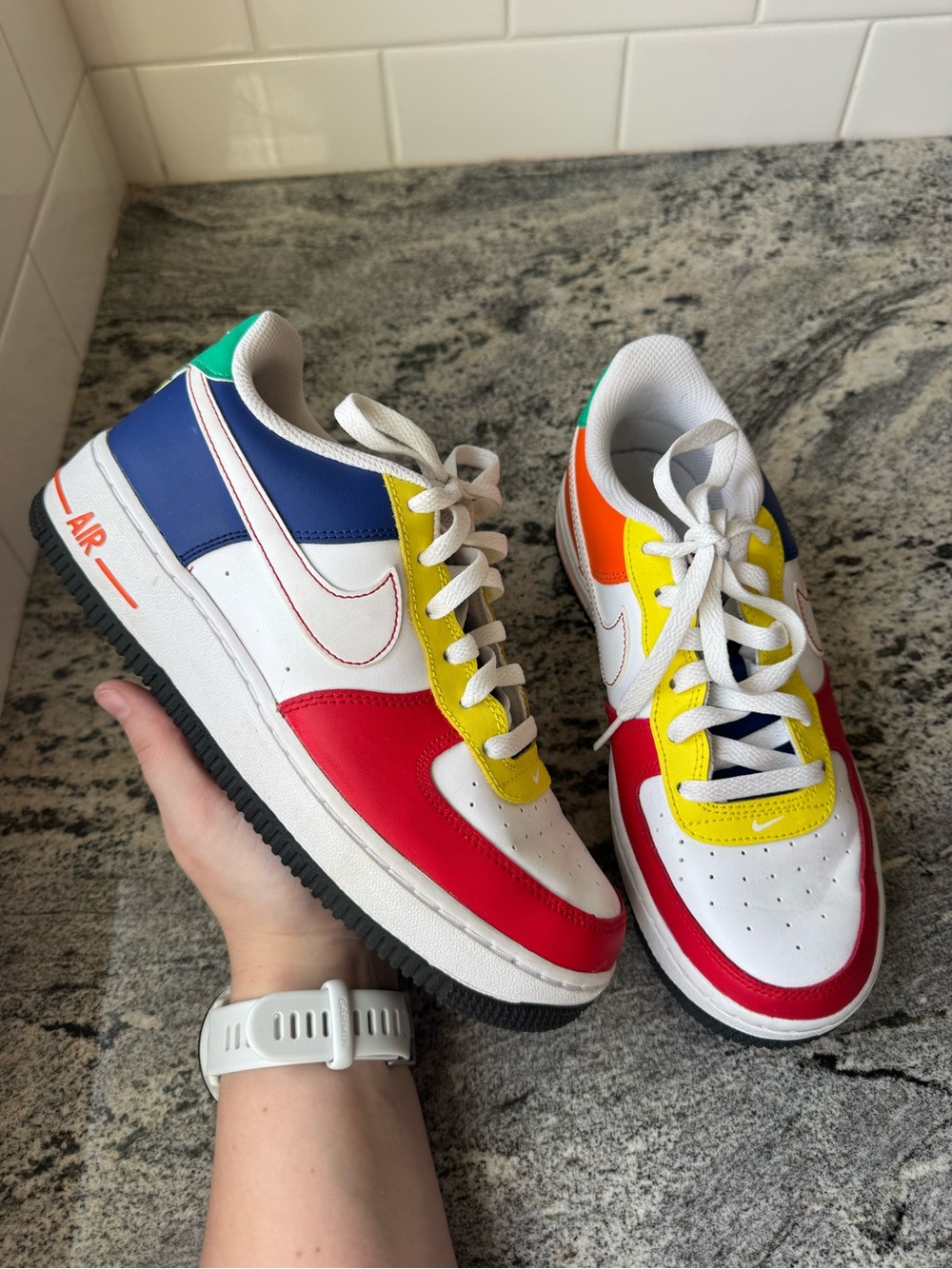 Nike Air Force 1 Low '07 LV8 "Rubik's Cube" Size 6Y EUC